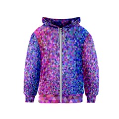 Triangle Tile Mosaic Pattern Kids  Zipper Hoodie by Nexatart