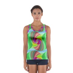 Seamless Pattern Twirl Spiral Sport Tank Top  by Nexatart