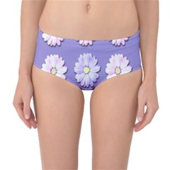 Daisy Flowers Wild Flowers Bloom Mid-waist Bikini Bottoms by Nexatart