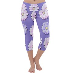 Daisy Flowers Wild Flowers Bloom Capri Yoga Leggings by Nexatart