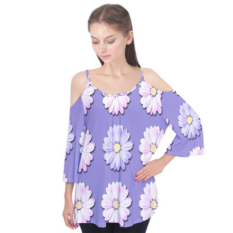 Daisy Flowers Wild Flowers Bloom Flutter Tees by Nexatart