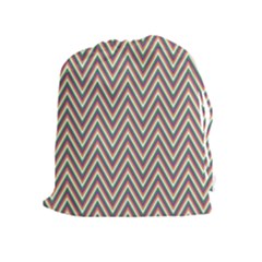 Chevron Retro Pattern Vintage Drawstring Pouches (extra Large) by Nexatart