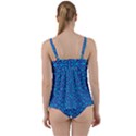 Monogram Blue Purple Background Twist Front Tankini Set View2