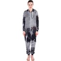 Awesome Wild Black Horses Running In The Night Hooded Jumpsuit (Ladies)  View1