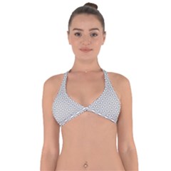 Seamless Pattern Monochrome Repeat Halter Neck Bikini Top by Nexatart