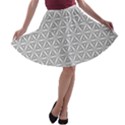 Seamless Pattern Monochrome Repeat A-line Skater Skirt View1