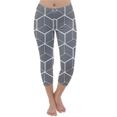 Cube Pattern Cube Seamless Repeat Capri Winter Leggings  by Nexatart