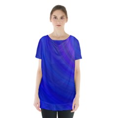 Blue Background Abstract Blue Skirt Hem Sports Top by Nexatart