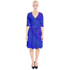 Blue Background Abstract Blue Wrap Up Cocktail Dress by Nexatart