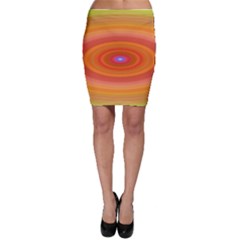 Ellipse Background Orange Oval Bodycon Skirt by Nexatart