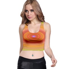 Ellipse Background Orange Oval Racer Back Crop Top by Nexatart