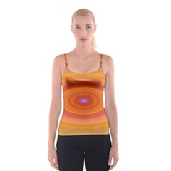 Ellipse Background Orange Oval Spaghetti Strap Top by Nexatart