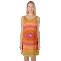 Ellipse Background Orange Oval Sleeveless Satin Nightdress by Nexatart