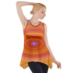 Ellipse Background Orange Oval Side Drop Tank Tunic by Nexatart