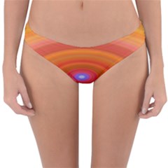 Ellipse Background Orange Oval Reversible Hipster Bikini Bottoms by Nexatart