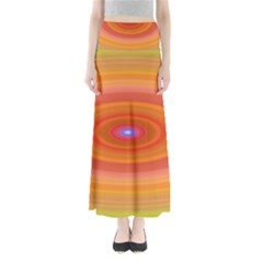 Ellipse Background Orange Oval Full Length Maxi Skirt by Nexatart