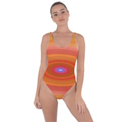 Ellipse Background Orange Oval Bring Sexy Back Swimsuit by Nexatart