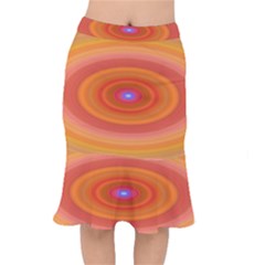 Ellipse Background Orange Oval Mermaid Skirt by Nexatart