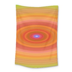 Ellipse Background Orange Oval Small Tapestry