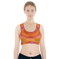 Ellipse Background Orange Oval Sports Bra With Pocket by Nexatart