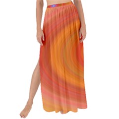 Ellipse Background Orange Oval Maxi Chiffon Tie-up Sarong