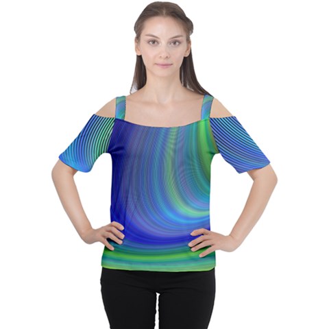 Space Design Abstract Sky Storm Cutout Shoulder Tee by Nexatart