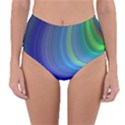 Space Design Abstract Sky Storm Reversible High-Waist Bikini Bottoms View3