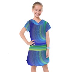 Space Design Abstract Sky Storm Kids  Drop Waist Dress