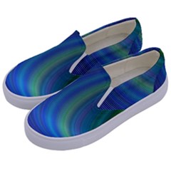 Space Design Abstract Sky Storm Kids  Canvas Slip Ons