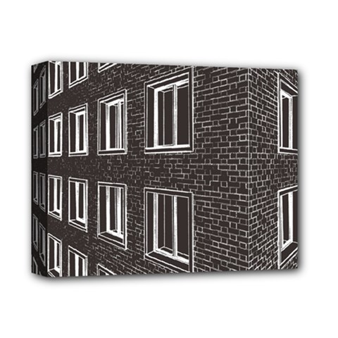 Graphics House Brick Brick Wall Deluxe Canvas 14  X 11  by Nexatart