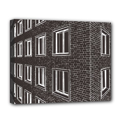 Graphics House Brick Brick Wall Deluxe Canvas 20  X 16   by Nexatart