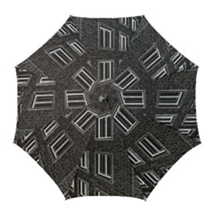 Graphics House Brick Brick Wall Golf Umbrellas by Nexatart