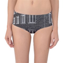 Graphics House Brick Brick Wall Mid-waist Bikini Bottoms by Nexatart