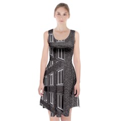 Graphics House Brick Brick Wall Racerback Midi Dress by Nexatart