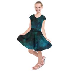 Space All Universe Cosmos Galaxy Kids  Short Sleeve Dress by Nexatart