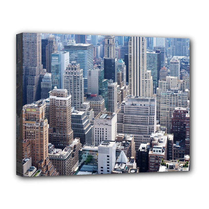 Manhattan New York City Canvas 14  x 11 