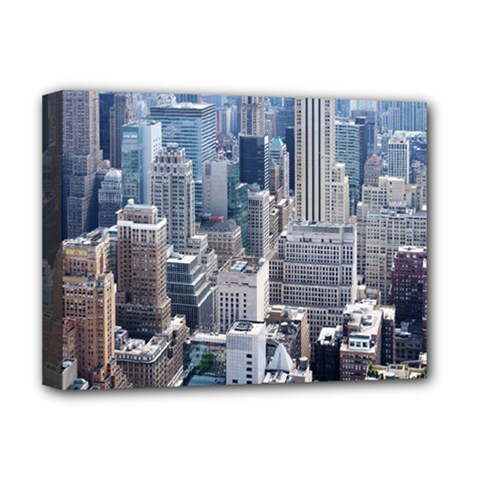 Manhattan New York City Deluxe Canvas 16  X 12   by Nexatart