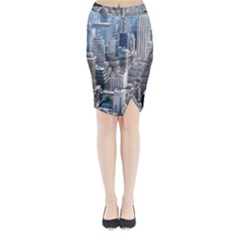 Manhattan New York City Midi Wrap Pencil Skirt by Nexatart