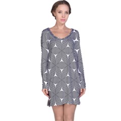 Seamless Weave Ribbon Hexagonal Long Sleeve Nightdress by Nexatart