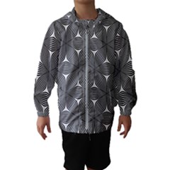 Seamless Weave Ribbon Hexagonal Hooded Wind Breaker (kids) by Nexatart