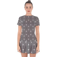 Seamless Weave Ribbon Hexagonal Drop Hem Mini Chiffon Dress by Nexatart