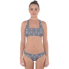 Seamless Weave Ribbon Hexagonal Cross Back Hipster Bikini Set by Nexatart