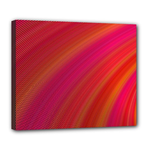 Abstract Red Background Fractal Deluxe Canvas 24  X 20   by Nexatart