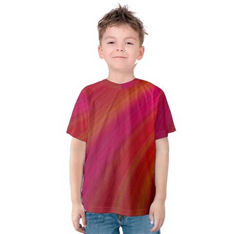 Abstract Red Background Fractal Kids  Cotton Tee by Nexatart