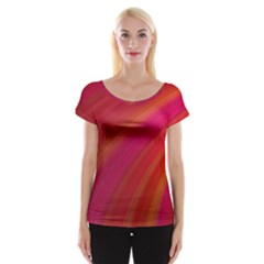 Abstract Red Background Fractal Cap Sleeve Tops by Nexatart