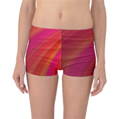 Abstract Red Background Fractal Reversible Boyleg Bikini Bottoms by Nexatart