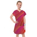 Abstract Red Background Fractal Kids  Drop Waist Dress View1