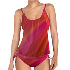 Abstract Red Background Fractal Tankini Set by Nexatart