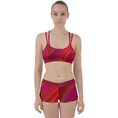 Abstract Red Background Fractal Women s Sports Set by Nexatart