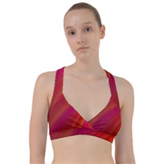 Abstract Red Background Fractal Sweetheart Sports Bra by Nexatart